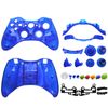 OSTENT Replacement Case Shell & Buttons Kit Compatible for Microsoft Xbox 360 Wireless Controller - Color Blue