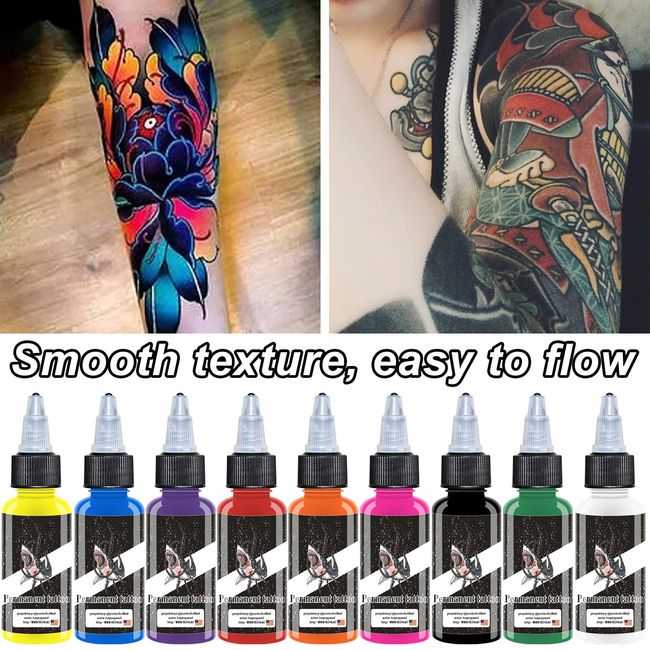 Millennium Mom's Nuclear UV Blacklight Tattoo Ink - 9 Color Set