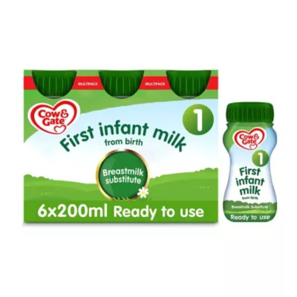 Cow & Gate First Infant Milk 6 x 200ml