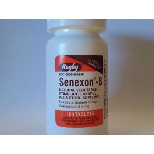 Senexon-s Natural Vegetable Laxative Plus Stool Softner (100 tablets) by Senekot-S