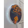 DEVIL WORSHIP - 666 - RED ON BLACK - 38mm Round Fridge Magnet