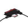 Navitech 2 in 1 Laptop/Tablet USB 3.0/2.0 HUB Adapter/Micro USB Input with SD/Micro SD Card Reader for Microsoft Surface Laptop 13.5" Touchscreen