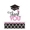 Creative Converting 25 Count Glamorous Grad Graduation Thank You Cards, Multicolor