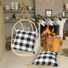 Cozy Black and White Buffalo Check Throw Pillow Cases – 18"x18
