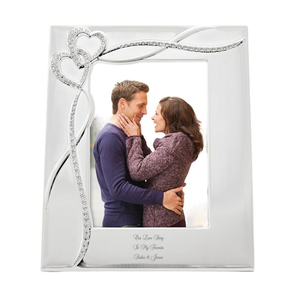 THINGS REMEMBERED Engraved Intertwined Heart 5" x 7" Picture Frame (Free Customization)
