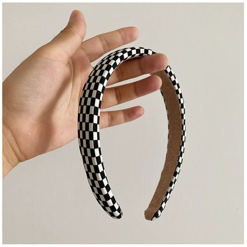 ZAHSY Buffalo Plaid Headband Padded Headbands for Women Checkered Head Bands Plaid Headband Women Hair Accessories Non Slip Checkerboard Hair Bands for Girls Christmas Gift