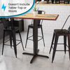 33'' x 33'' Restaurant Table X-Base with 4'' Dia. Bar Height Column