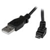 StarTech.com USB to Micro B Male to Micro B Male Right Angle Micro USB Cable, 2m USBAUB2MU
