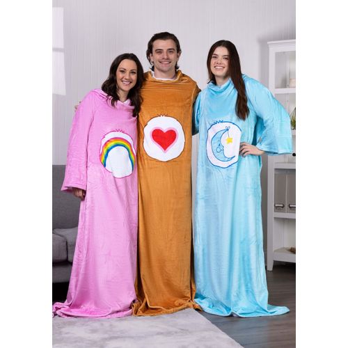 FUN.COM Care Bears Cheer Bear Wearable Throw for Adults, Cheer Bear Snuggie and Blanket Standard