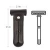 Genuine Leather Case Razor Protective Travel Case RIVERLAKE for Safety Razor's Double Edge Safety Case Cover Shaving Pouch Holder/Travel Case, Black