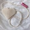 Handmade Beaded Bag Cute Summer White Heart Beaded Bag