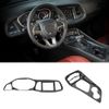 Carbon Fiber Console Full Set Interior Decoration Trim Kit For Dodge Challenger