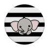 Elephant Black White Stripes Striped Modern Simple Pattern PopSockets Swappable PopGrip