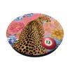 Cheetah & Pink Flowers Floral Collage Pattern PopSockets Adhesive PopGrip