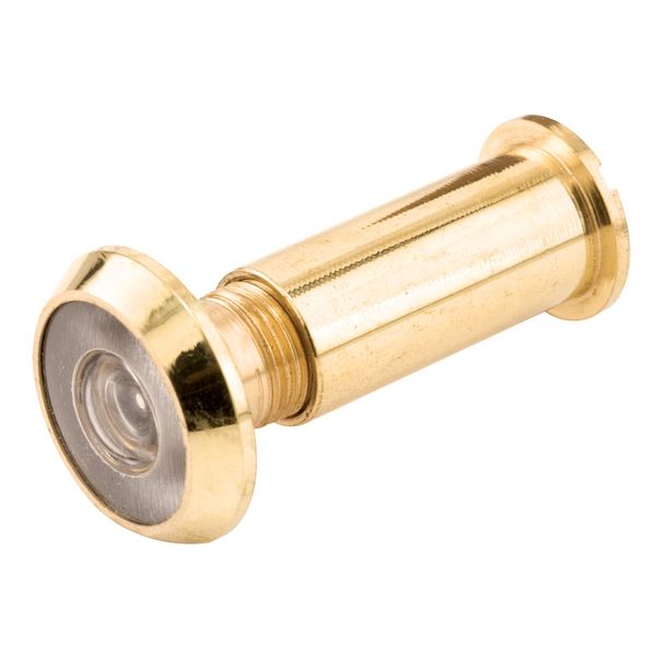 Prime-Line U 9891 Door Viewer, 1/2 In. x 200-Degree, Solid Brass Housing, Glass Lens is U.L. Listed, Polished Brass Finish (Single Pack)