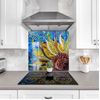 Myphotostation.com 40Wx20H''Tempered Glass Backsplash Tile Solid Wall Protection Kitchen Backsplash Stained Splashback Kitchen Decoration Mosaic Backsplash Ceramic Tile