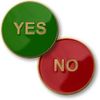Yes No Flipper Challenge Coin