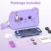 innoAura Switch Lite Case, 14 in 1 Switch Lite Accessories Bundle with Cute Switch Lite Carrying Case, Switch Lite Screen Protector, Switch Game Case, Switch Thumb Caps (Purple Cat)