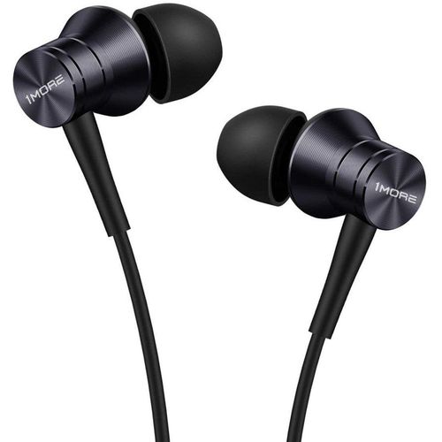 1MORE E1009 Wired Earphones, Piston Fit, In-Ear Earbuds with Remote Control and Microphone, Callable, 32 Ohm, Composite Diaphragm (Black)