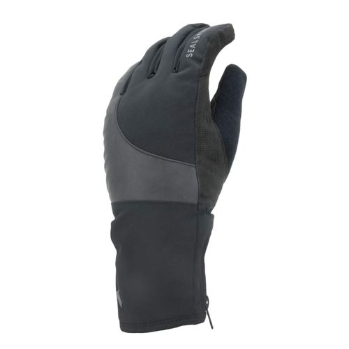 SEALSKINZ Unisex Waterproof Cold Weather Reflective Cycle Glove, Black, Medium