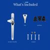 XFORT Locking Cockspur Window Handle Installation Kit in Polished Chrome, Right Hand UPVC Window Handle Replacement, Lockable Window Lever