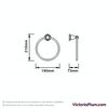 Bristan 1901 Towel Ring Brass - Chrome Plated