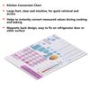 TOPINCN Cheat Sheet Magnets Keto Diet, Kitchen Conversion Chart Magnetic Weight Liquid Temperature Guide Cooking Accessory(1 single)
