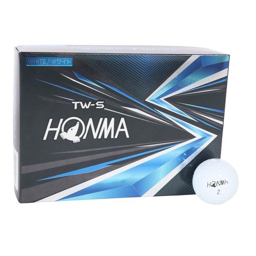 Honma TW-X TW-S 2021 Golf Balls, 1 Dozen, 12 Balls, White, Yellow, 3 Pieces, Tour Style, Spin, Distance, Honma, HONMA/TW-S_2021, White