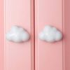 BESPORTBLE 2Pcs Cloud Ceramic Doors Knobs Decorative Drawer Pulls Handles Creative Cupboard Cabinet Knobs Home Decor (White)