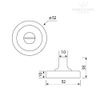 Bathroom Thumb Turn Lock (Turn & Release) Brushed Stainless Steel