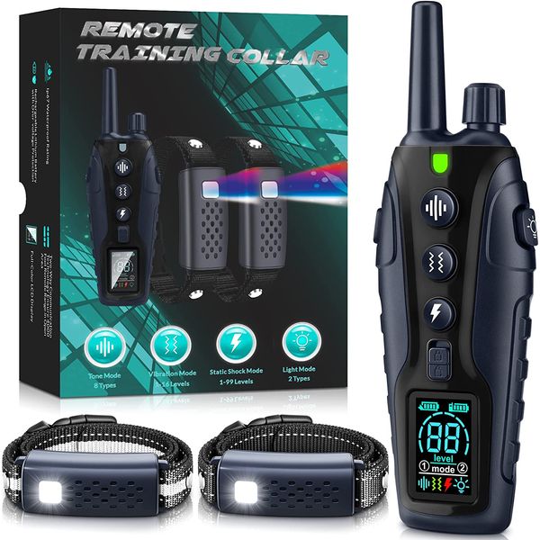 Dog Shock Collar 2 Pack,Dog Training Collar with Remote 3280Ft,Shock Collar