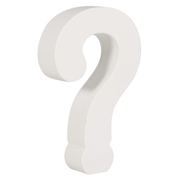 Rayher 62711000 MDF- Symbol ? , weiÃŸ, 11cm, Stärke 2cm