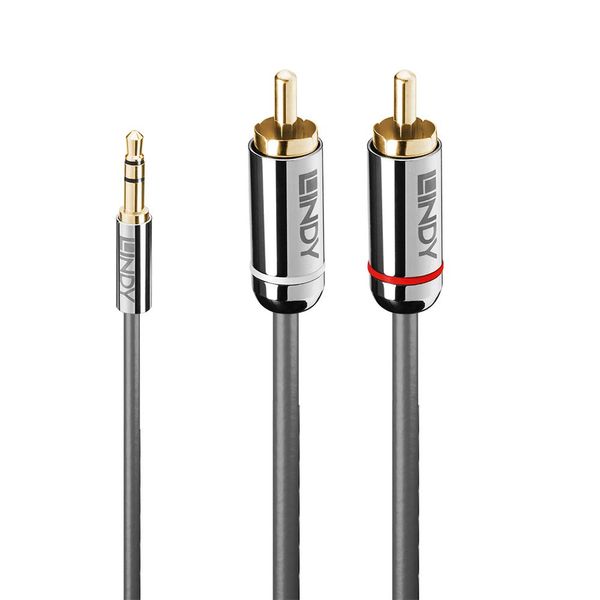 LINDY 35334 2m 3.5mm an Phono Audiokabel, Cromo Line, Anthrazit