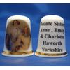 Porcelain China Collectable Thimble Bronte Sisters Howarth Yorkshire