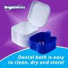 BrightWorks Dental Bath for Nightguards Dentures Retainers - Pack of 3