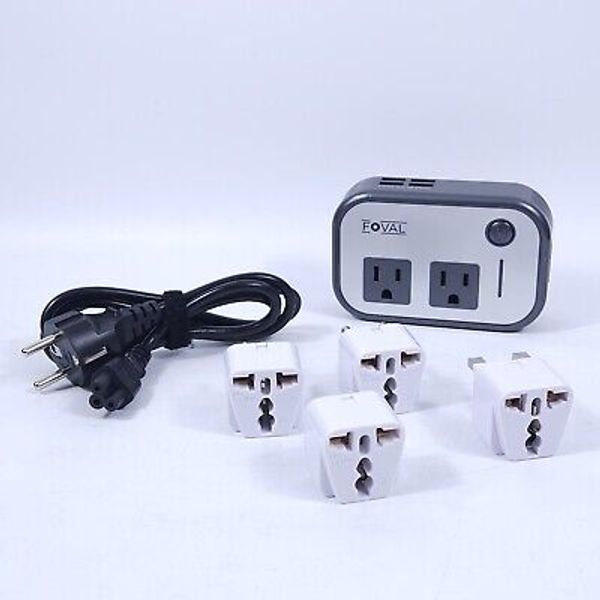 Foval 200W Travel Adapter & Power Converter SGR-LXC200W-2, 2 AC & 4 USB Ports