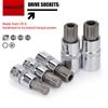 10Pcs Spline Socket Set M4 - M18 Torx Bit Set - Triple Square Socket Set with Storage Case