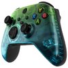 eXtremeRate Replacement Faceplate for Xbox Series X & S Controller - Personalize Your Control - Gradient Translucent Green Blue Custom Front Housing Shell for Xbox Controller [Controller NOT Included]