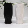 Grey Ceramic Bum Booty Female Body Vase (Black)