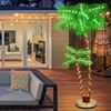6FT Lighted Palm Trees LED Artificial Fake Trees Lights Christmas Decor for Yard