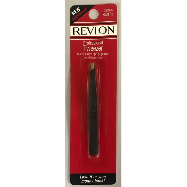 2 Revlon Slant Tip Tweezer  2530-37 loose  packaging due to glue getting unstuck