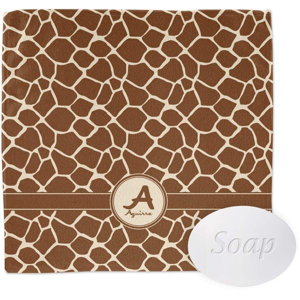 Personalized Giraffe Print Washcloth