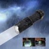 2X LED Flashlight Zoom Torch Clip Adjustable Focus Hunting White Light