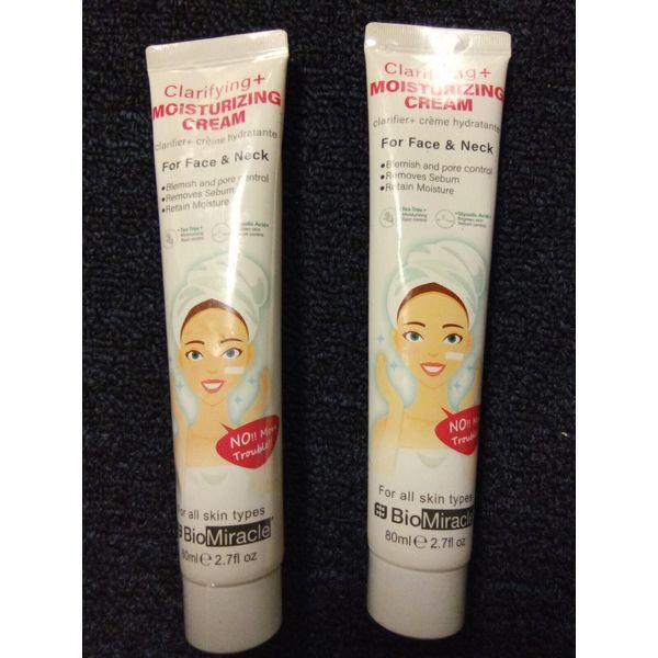 BioMiracle Clarifying Moisturizing Cream Blemish Control Moisturize 2 PACKS