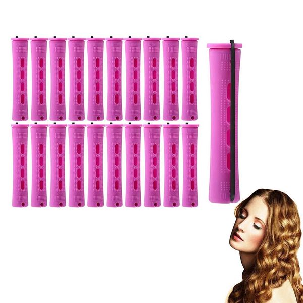 Perm Rod Set Hair Perm Rod 20pcs 5 Size (Purple)