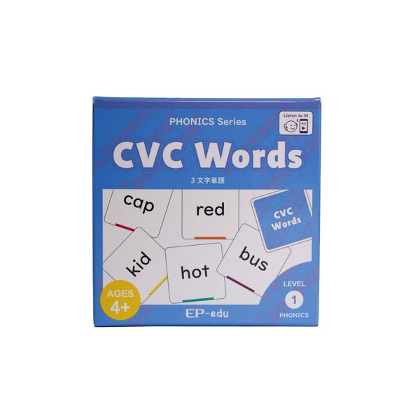 EP-edu CVC Words 3 Letter Words Card Game Teaching Materials Phonics