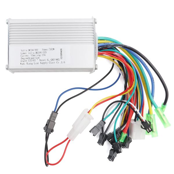 Brushless Motor Controller, 24V 350W Waterproof Electric Motor Control Aluminium Alloy Rainproof Motor Controller for Electric Bicycle Scooter