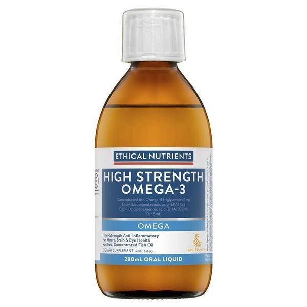 Ethical Nutrients High Strength Omega-3 Liquid Fruit Punch 280ml