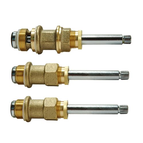 Compatible with Price Pfister 910-052 & 910-043 Shower Stem, 1/2" Shorter Than 910-374, Hot/Cold/Diverter, Compression Type, 12-Spline - Made by PlumbUSA