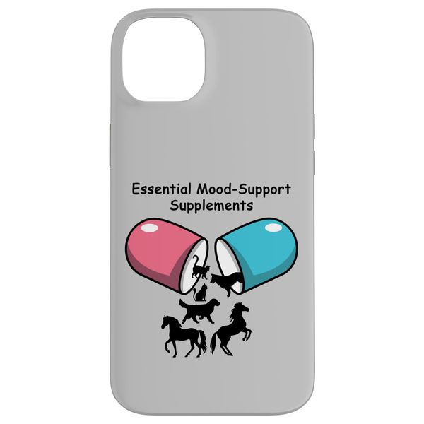 iPhone 14 Plus Horse Dog Cat, Essential Mood-Support Supplements, Happiness Case